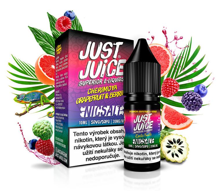 Just Juice Salt Cherimoya Grapefruit & Berries (Cherimoya, grapefruit a bobule) 10 ml 20 mg
